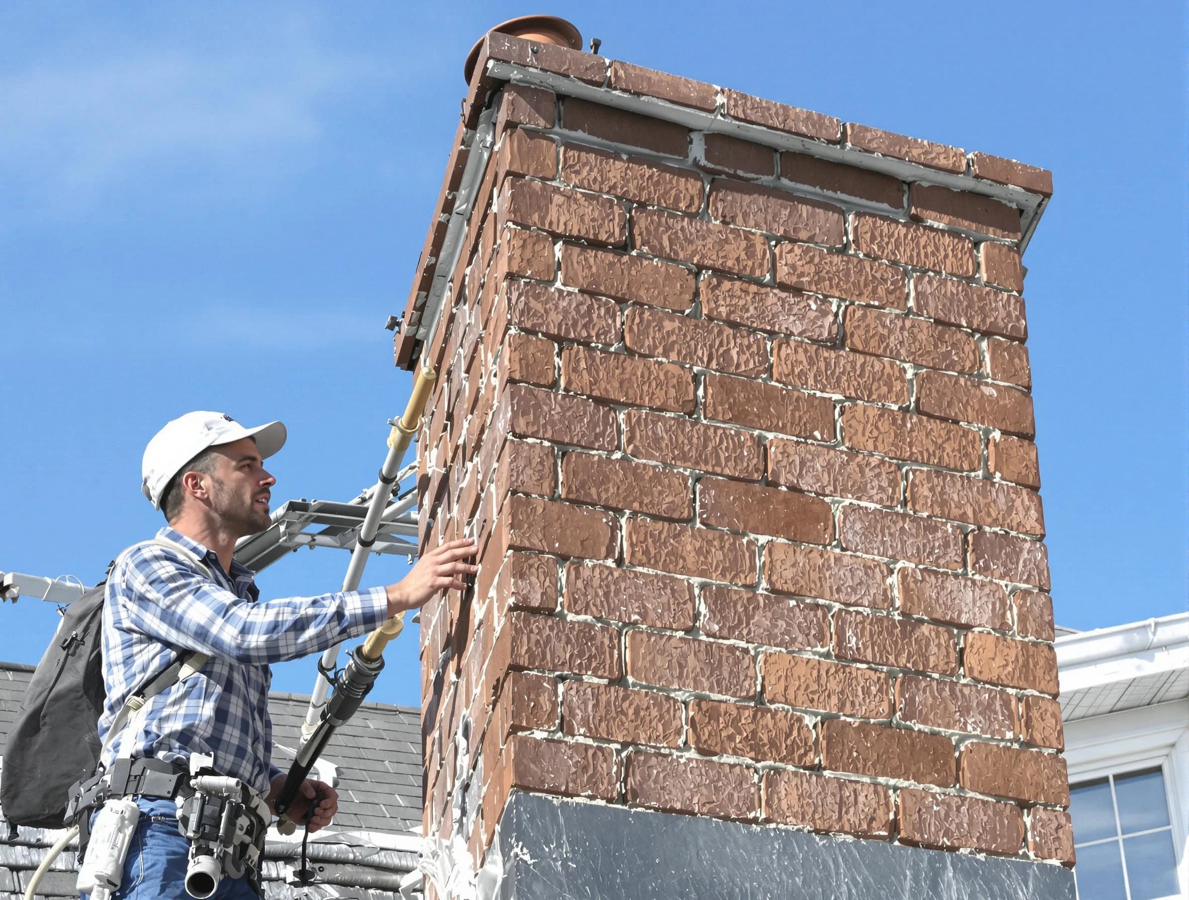 Brickwork for a chimney rebuild by Clearfield Chimney Sweep in Clearfield, UT