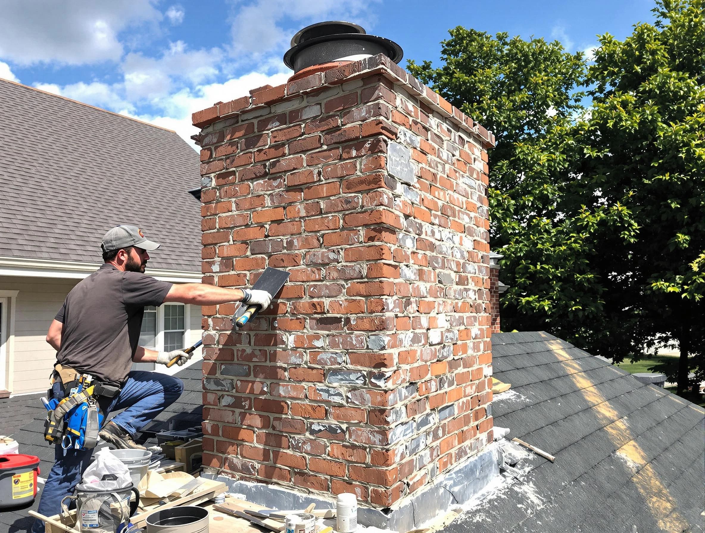 Completed chimney rebuild by Clearfield Chimney Sweep in Clearfield, UT
