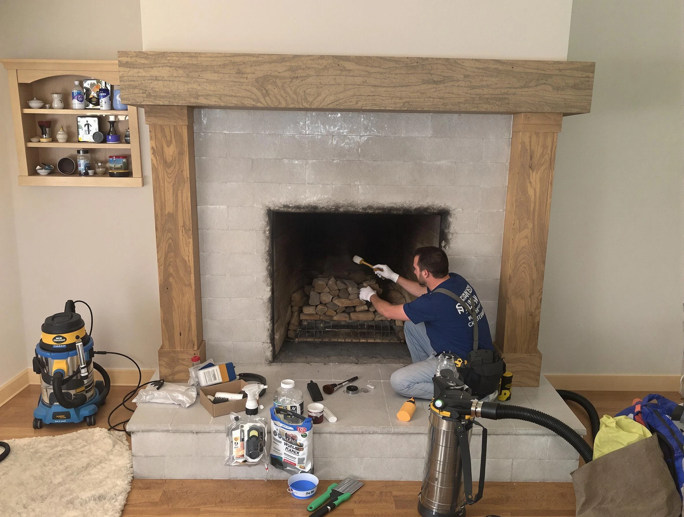 Detailed creosote removal process by Clearfield Chimney Sweep in Clearfield, UT