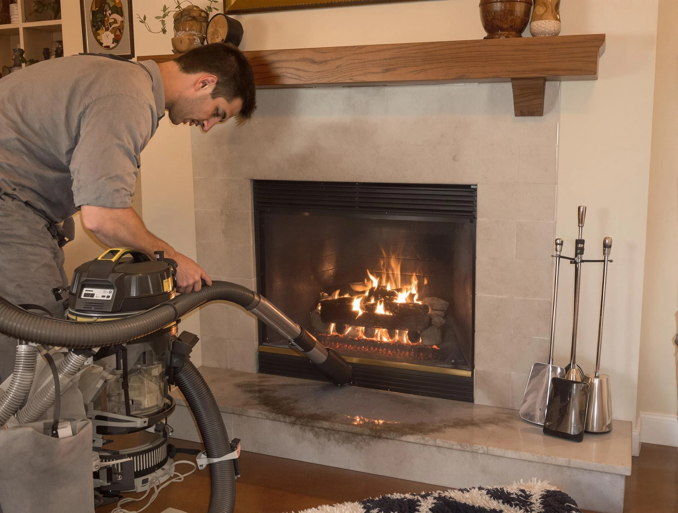 Routine fireplace upkeep by Clearfield Chimney Sweep in Clearfield, UT