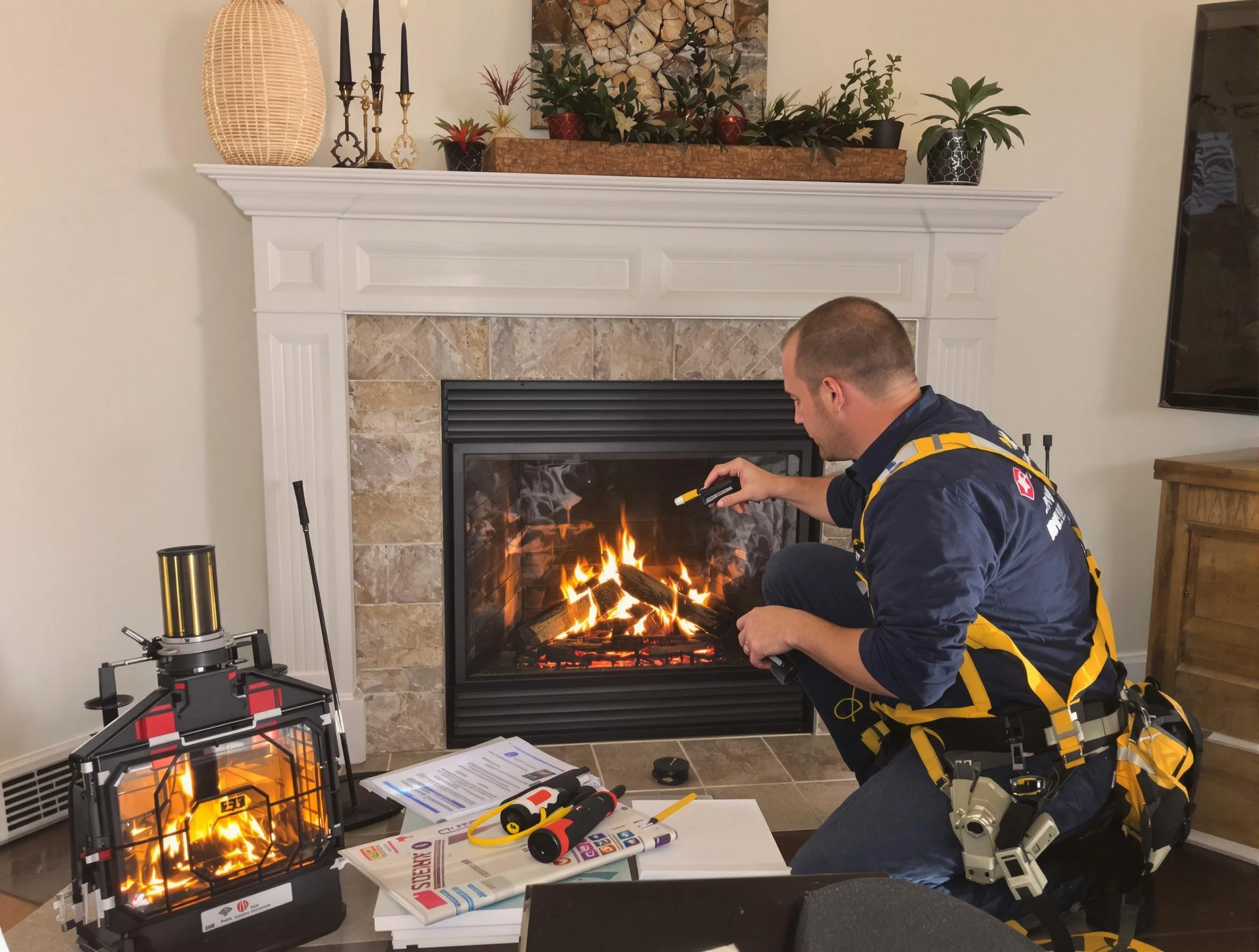 Safety-focused fireplace inspection by Clearfield Chimney Sweep in Clearfield, UT
